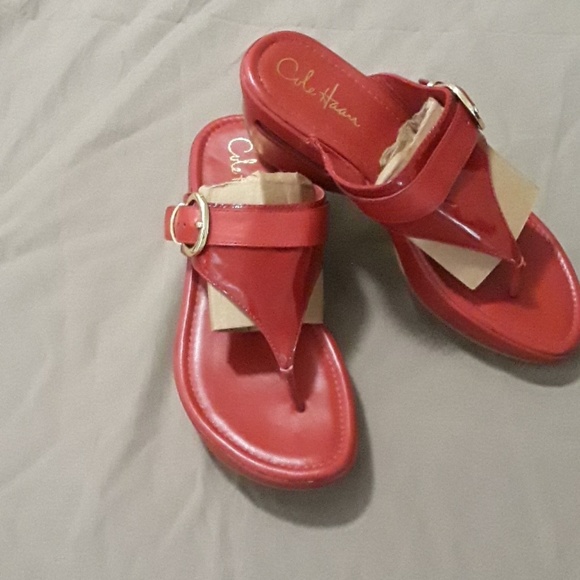 cole haan red sandals